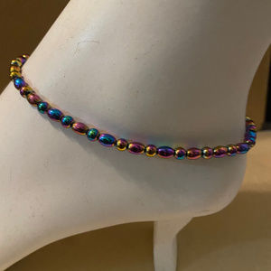 Rainbow Hemalyke Stretch Anklet #1351
